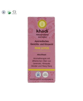 Ajurwedyjski olejek do twarzy i ciała z różowym lotosem Khadi 10 ml